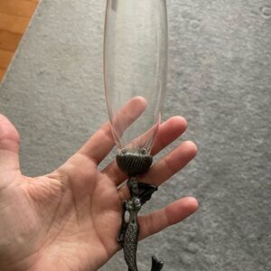 Decorative Mermaid champagne flute